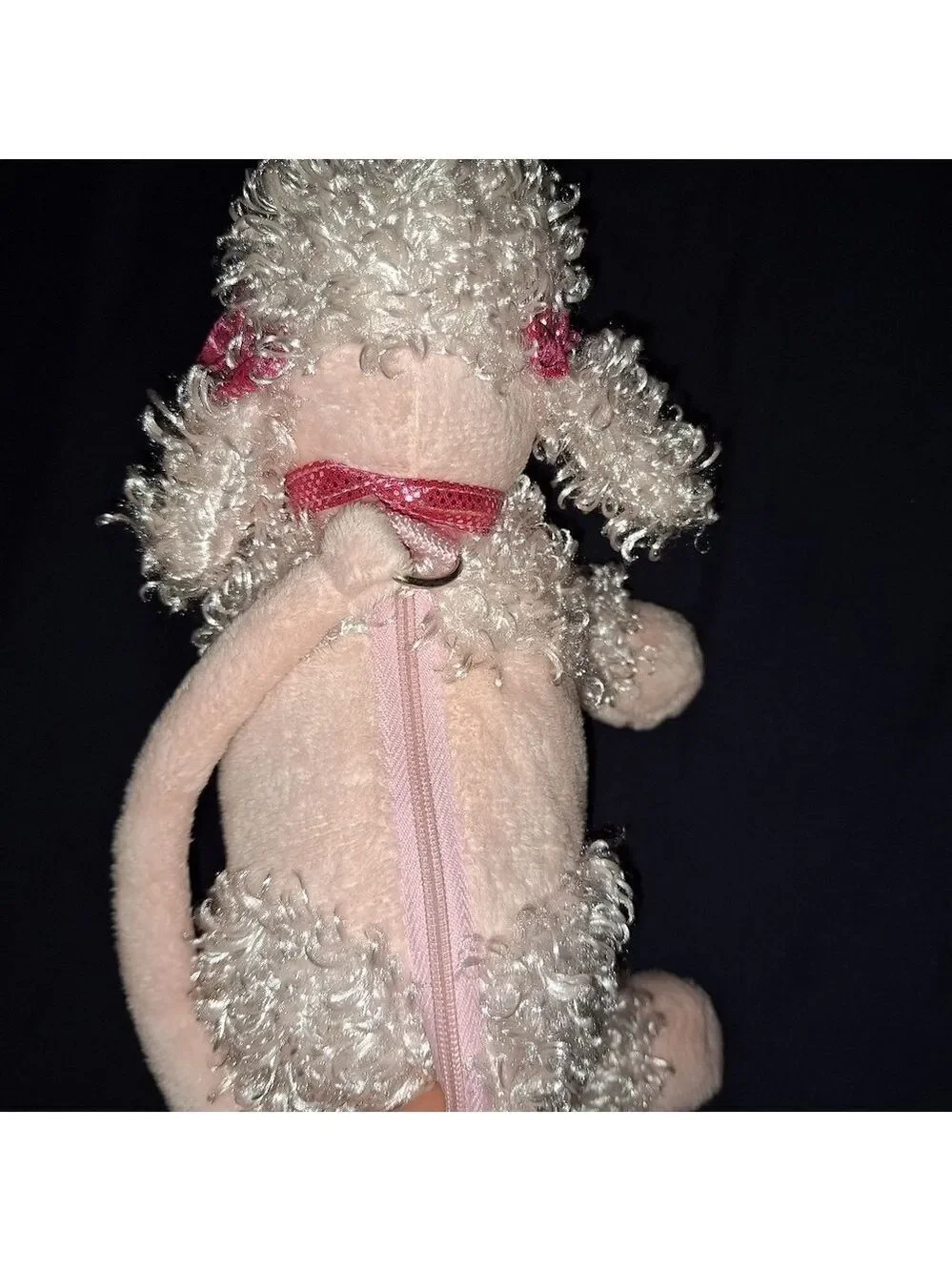 Kids Pink Poodle Plush Purse Bag